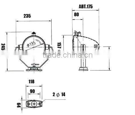100W Outdoor Waterproof Marine Boat Deck Light