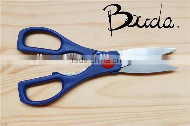 Multifunction high quality kitchen scissors with plastic handle BD-S1701
