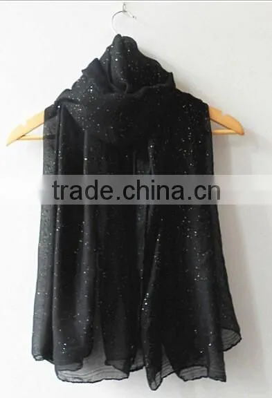 Fashion glittery muslim scarf hijab Muslim scarf