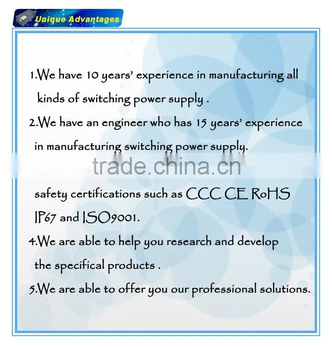 UL Rated Input 220V/230V Waterproof for LED lamp LDV-50-12 50W 12V LED driver
