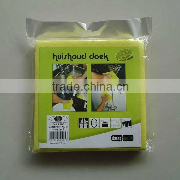 Non-woven fabric magic cleaning cloth (needle punched, viscose & polyester, super absorbent)