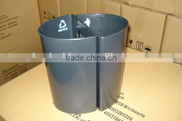 ABS fire resistant plastic twin dustbin for hotel