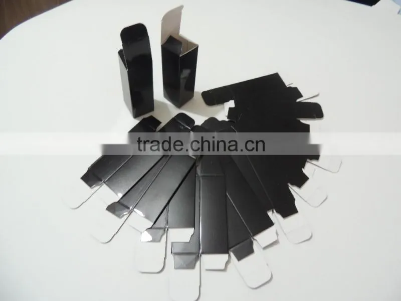 cardboard paper box with full black printed