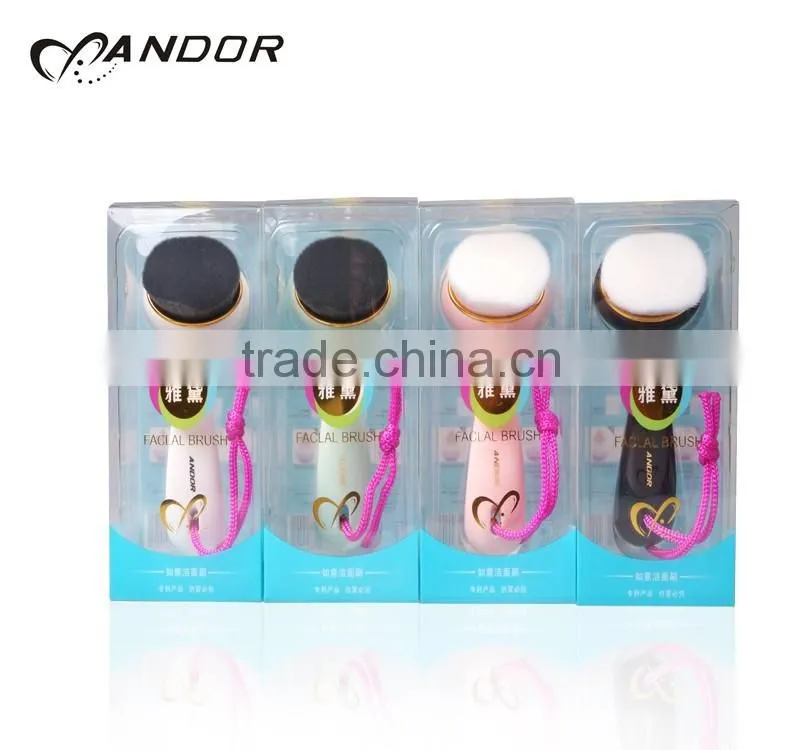 Long hanlde colorful handle face makeup brush and cosmetics