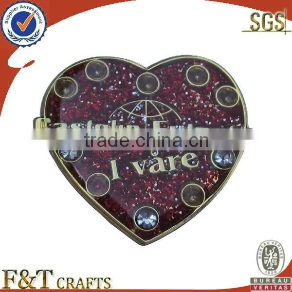 promotional advertising gift metal flashing badge