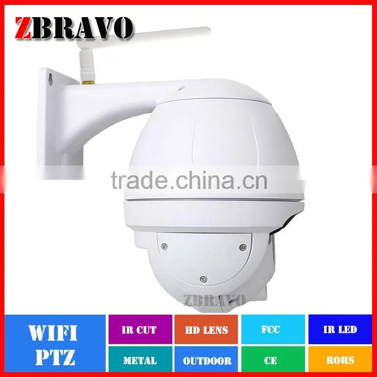 WIFI POE Camera 1.0MP 1.3MP 2.0MP Wireless Mini PTZ Dome Camera Pan/Tilt/Zoom support Alarm,SD Card,Audio