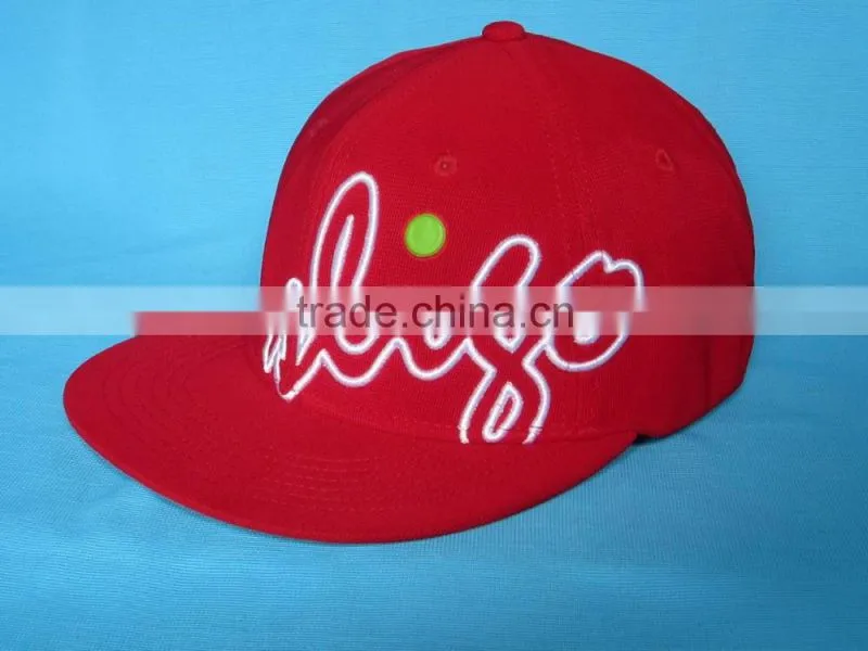 Adjustable red baseball cap
