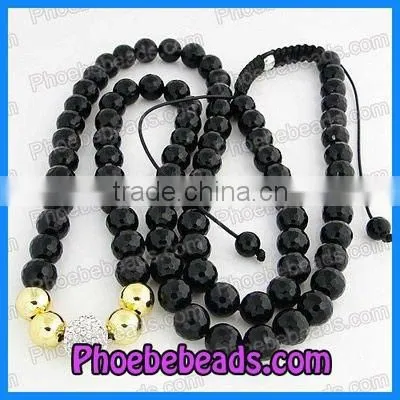 Wholesale Black Pave Bead Crystal Bar For Bracelet CTB-009