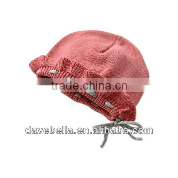DB289 dave bella autumn winter baby hat earflat caps newborn hat wholesale baby knitted hat
