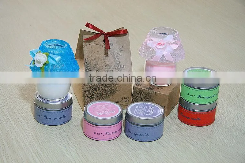 Aroma fragrance factory price natural essential oil massage candle in bulk