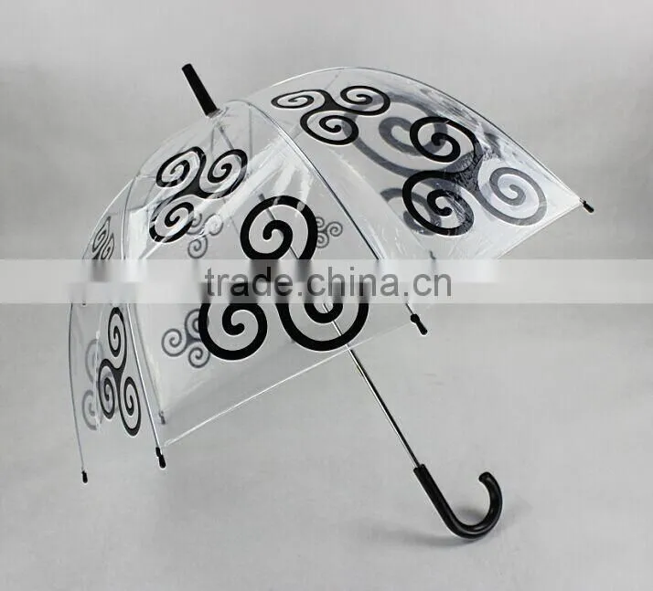 2015 fashion promotion dome transparent umbrella
