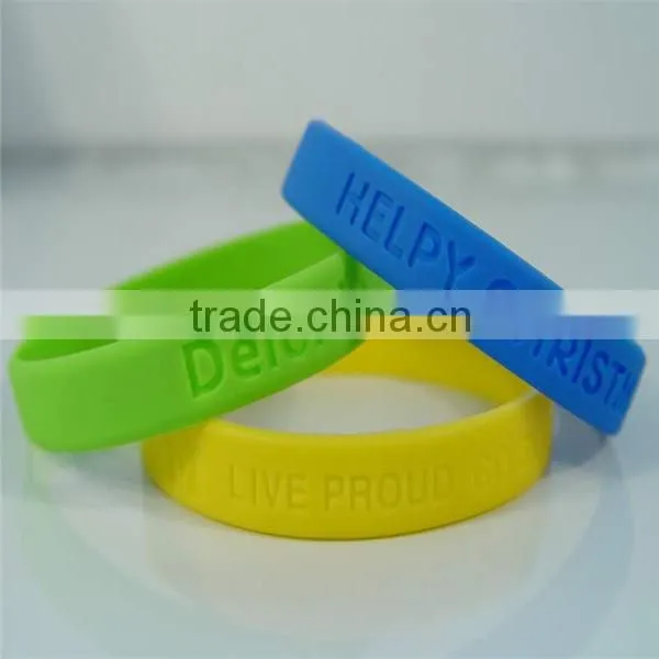 2014 Best selling cheap silicone bracelets/High quality silicone wristbands