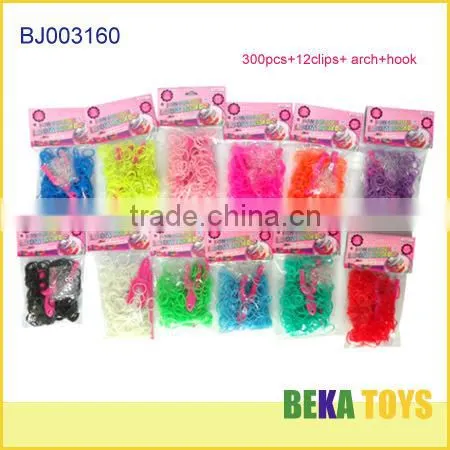 Funny diy rubber rain loom band kit 300pcs