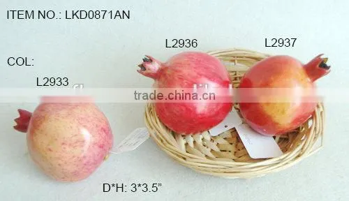 Real color artificial foam pomegranate fruits in assorted size and shapes for display decoration
