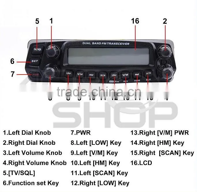Anytone AT-5888UV car radio,Vehicle radio,two way transceiver