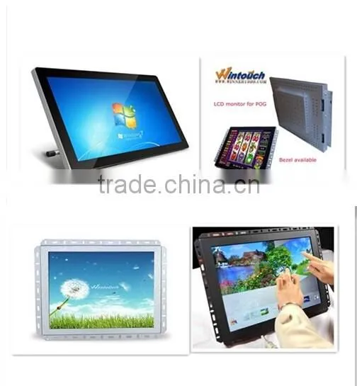19" inch Industrial Open Frame Touch Screen Monitor with Capacitive 10 points touch / USB VGA DVI