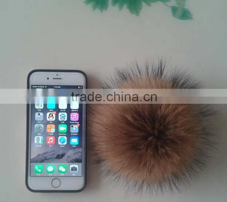 Fluffy Raccoon Fur Pom Poms / Hat Accessories / Fur Pompons