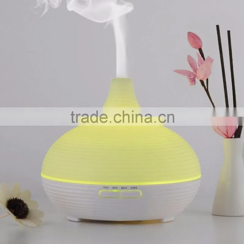 300 ml 7 Colors Changing Light Fashion Design Fea Aroma Diffuser Oil Diffuser Ceramic