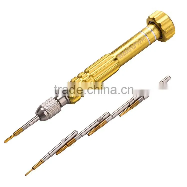 BAKU Mobile Phone Screwdriver set with 5 tips in 1 interchangeable screwdriver set BK 7275