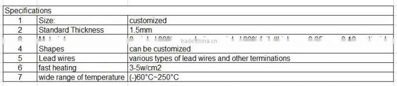 120V Flexible Silicon Rubber Heater