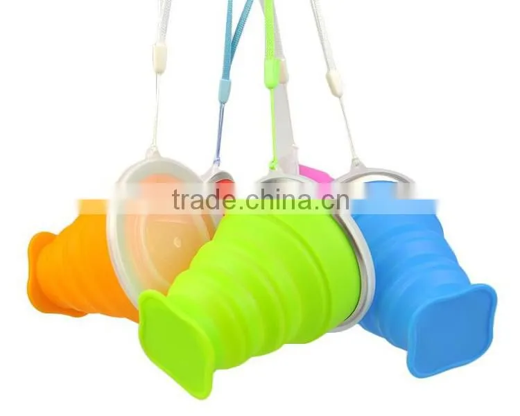 silicone rubber folder cup /drinking silicone folding cup