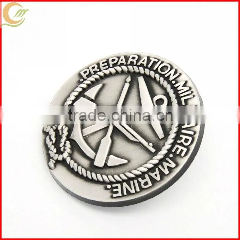 Zinc alloy antique bronze plating 3D custom australia badge with pin