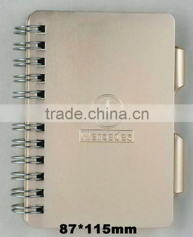 Promotional pocket aluminium notepad with pen