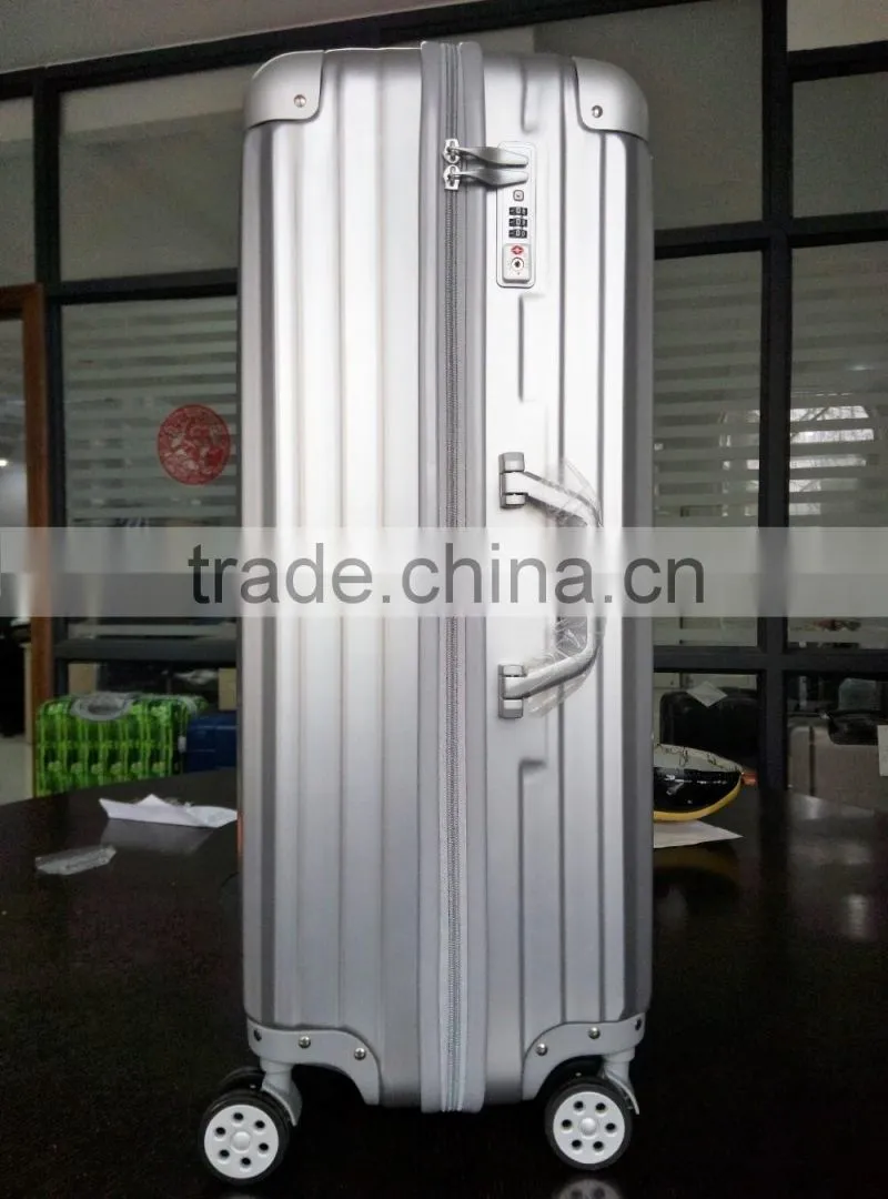 TOP and High quality hard ABS+PC Bright trolley luggage set