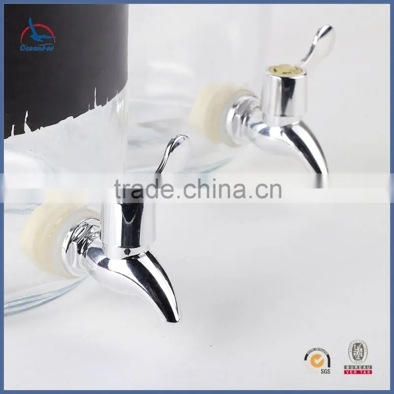 Hot Selling Drink Dispenser Glass Black Chalkboard Glass Honey Dispenser