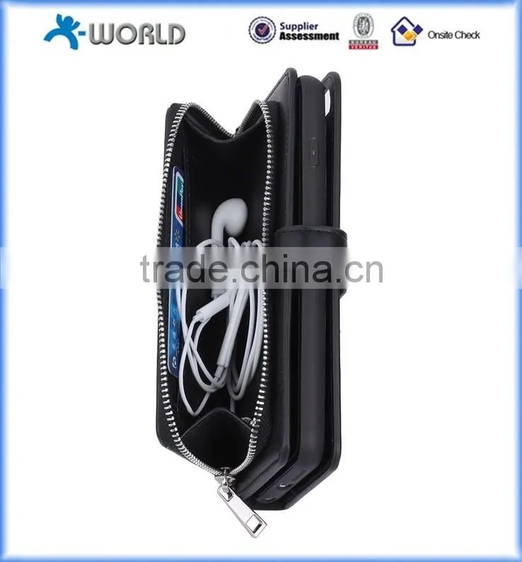 Leather Wallet Case Cover With Detachable Magnetic Hard Case For iPhone 6S