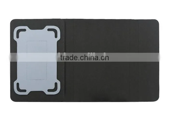 Book Design PU Leather Universal Folio Case for Tablet with Rotating Stand