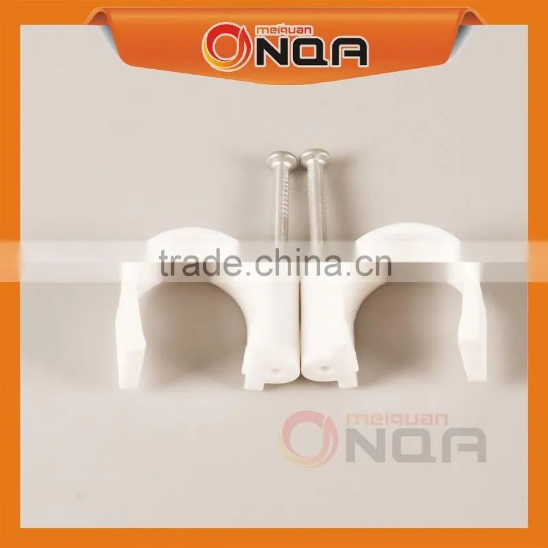 Electric Cable Wire Hammer Nail Wall Clip Plastic Nail Hook Cable Clip 4mm