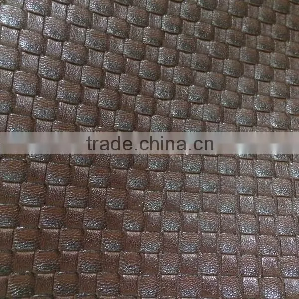 Weave embossed PVC leather sofa fabric material prices with good quality