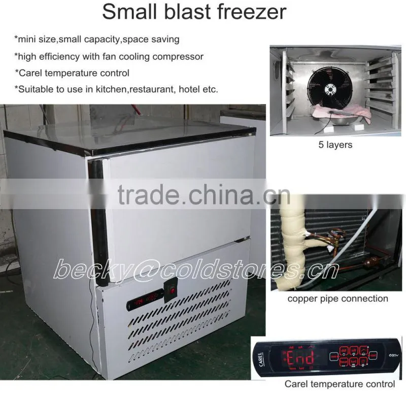 Stainless steel mini blast freezer and chiller for food 12kg