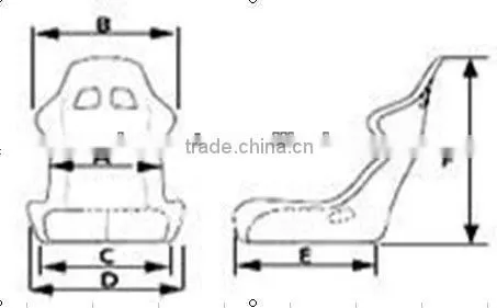 Car Seat Adjustable Racing Seat PVC Leather Race Seat AD-2