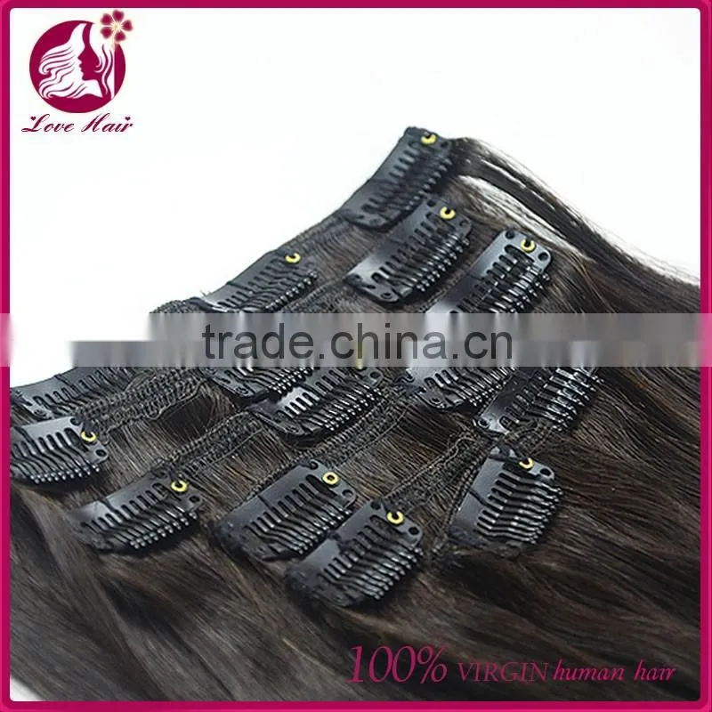 Grade 8A Virgin Hair 100g 8-32inch In Stock Top 10 Hair Straighteners Clip In Hair Extensions For Black Women
