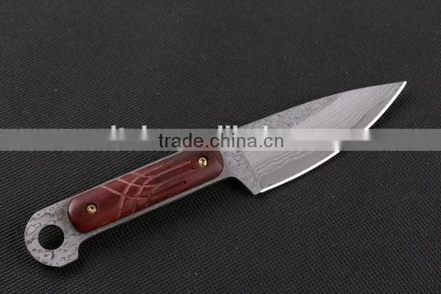 OEM Small Damascus blanks tactical full tang knife