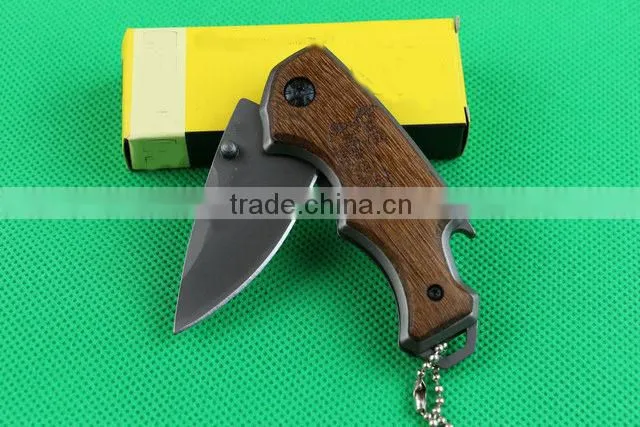 OEM wood handle multi-function pocket knife