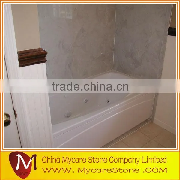 low price slab wall tub surround,stone tub surround