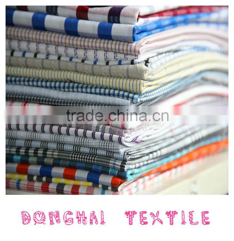 100% cotton yarn dyed shirting fabric