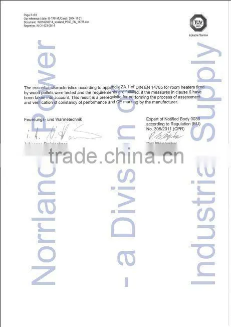 With CE,2015 EN14785 stage 2 test in germany TUV-SUD,morden cheap wood pellet Stove PS-50