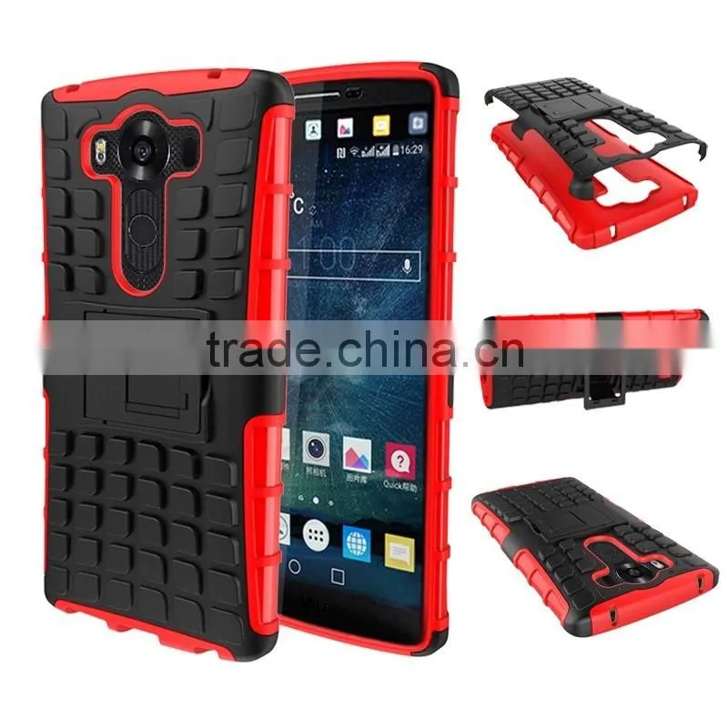 cheap goods from china For LG V10 G4 Pro PC + TPU Shockproof Hard Hybrid Rubberized Kickstand Case, case for lg v10 g4 pro