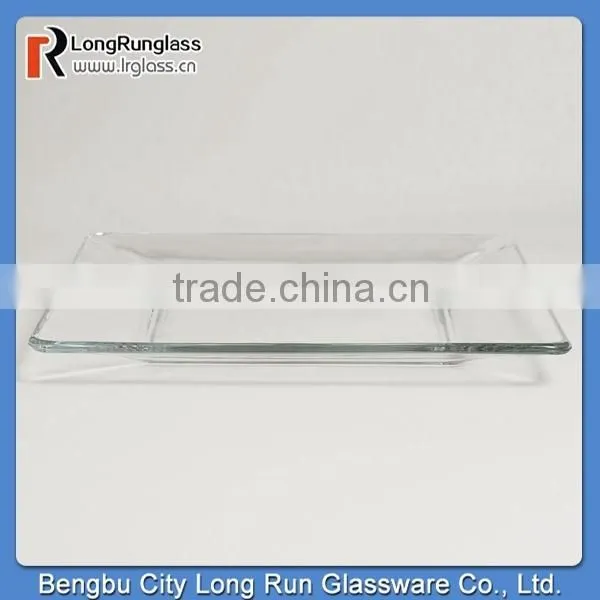 LongRun 10"Sq. Tempo Square Dinner Glass Plates Special Kitchen Glassware