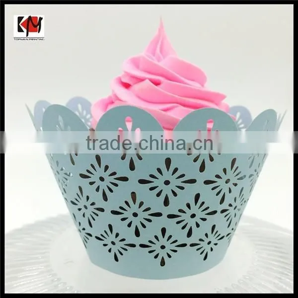 Laser cut paper cupcake cups wrappers for cake decorative