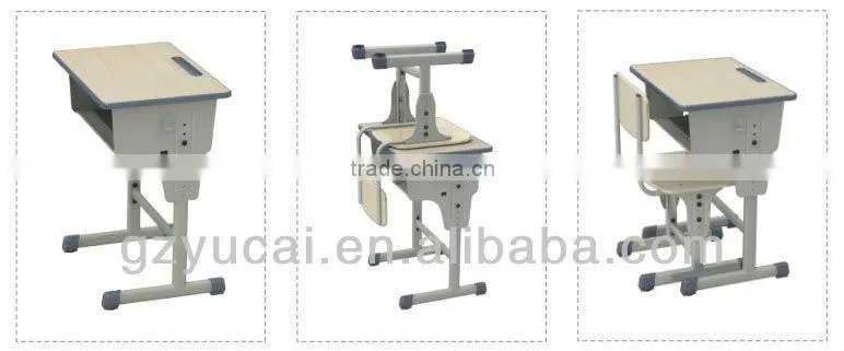 School height adjustable study desk and chair
