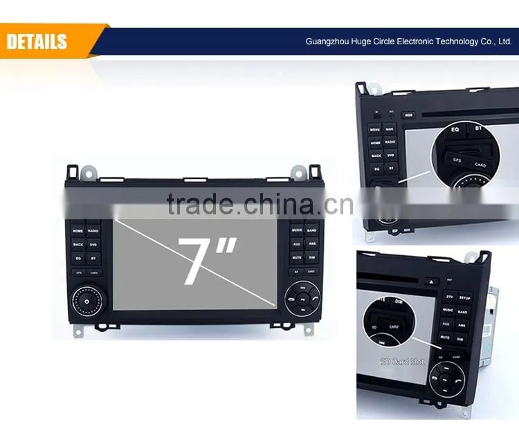 7 Inch High quality quickly double din search for contacts car gps dvd player for Benz A class W169 A150 A170