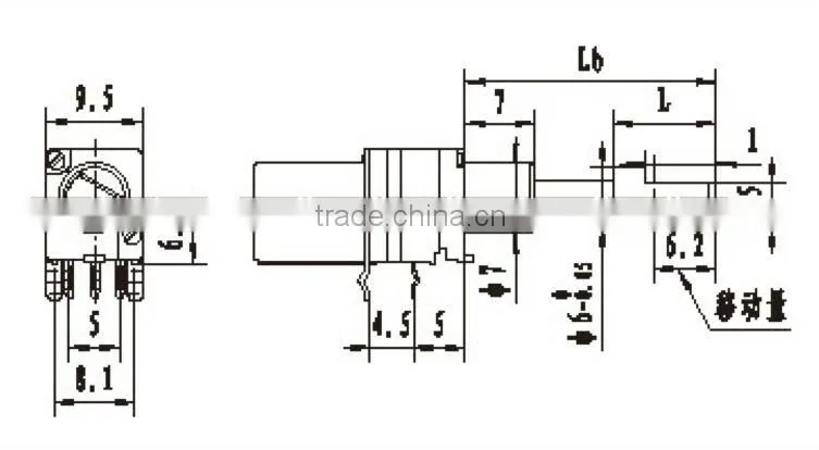potentiometer with cover