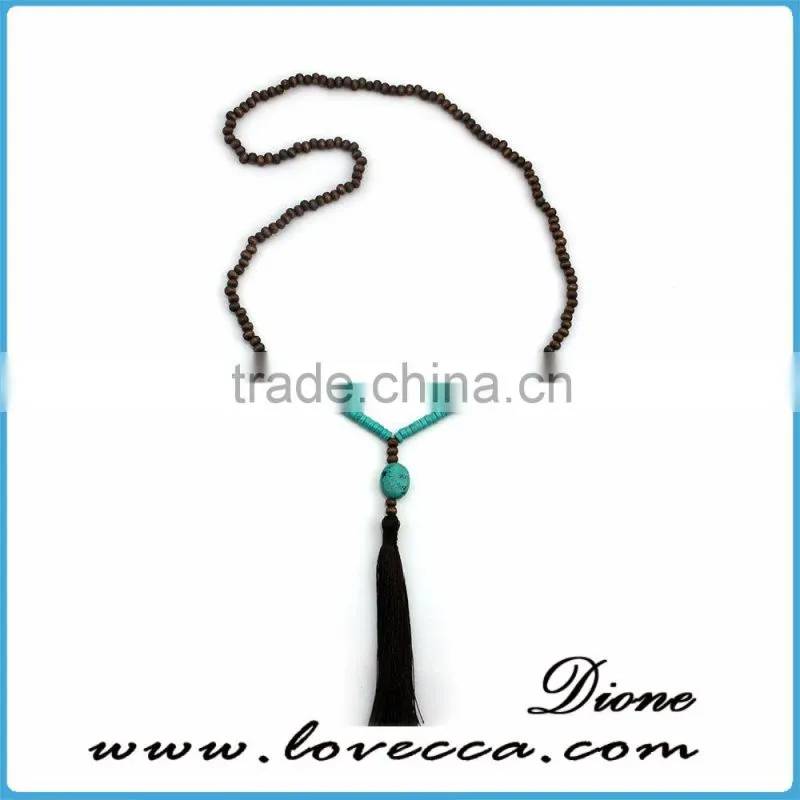 Personalized customized wholesale fashion yellow Tassel Pendant necklace