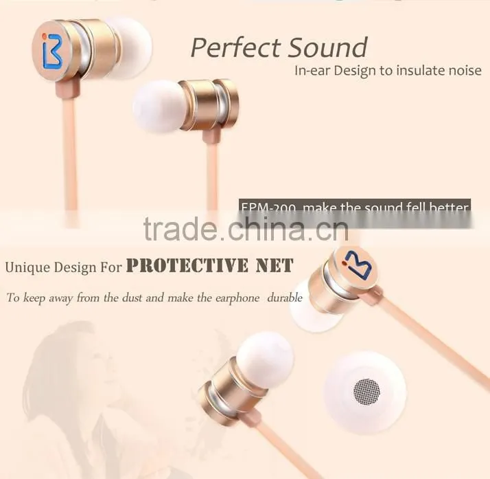 Benwis EPM200 earphone in-ear metal with mic and remote earphone