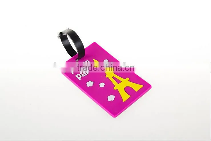 PVC soft plastic luggage tag
